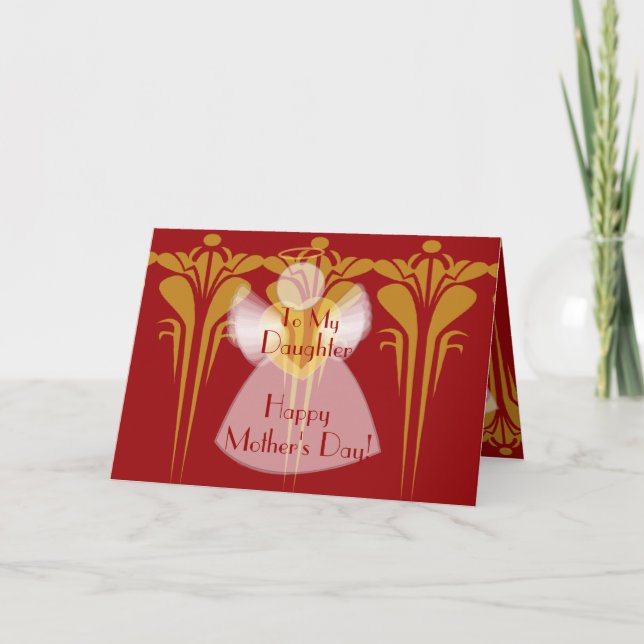 To My Daughter On  Mother's ...-Customise Card (Front)