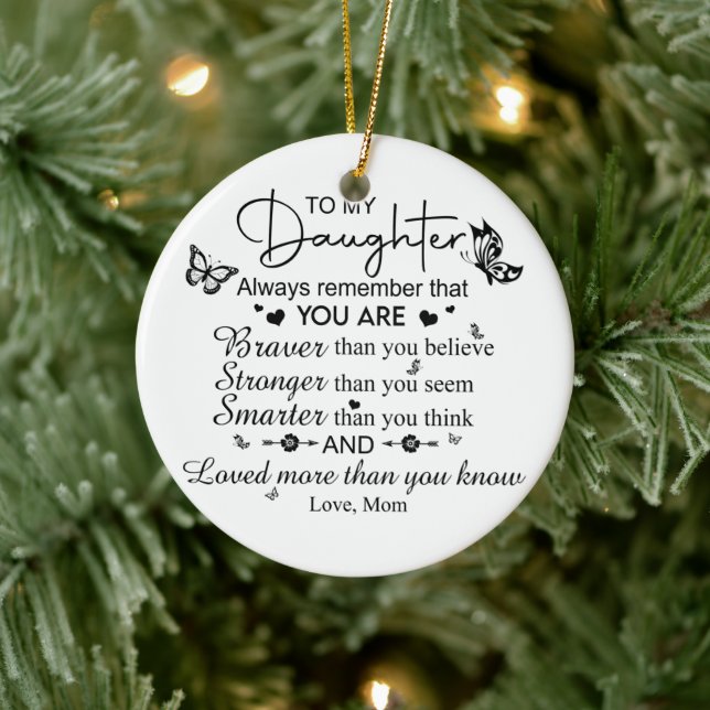 To my daughter ornament for Christmas (Tree)