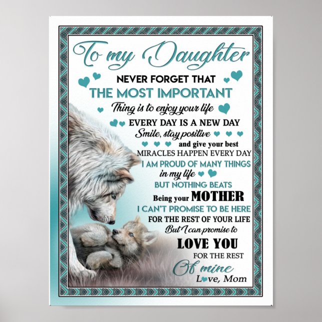 To my daughter poster (Front)