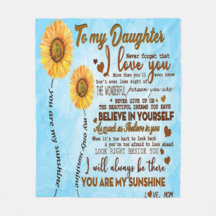 To my daughter   Special letter to my daughter Fleece Blanket
