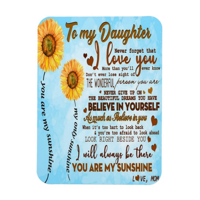 To my daughter | Special letter to my daughter Magnet (Vertical)