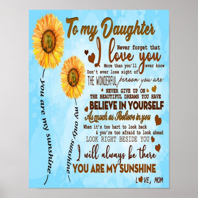 To my daughter | Special letter to my daughter Poster (Front)