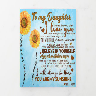 To my daughter | Special letter to my daughter Tri-Fold Announcement