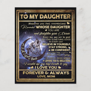 To My Daughter Wolf Birthday Gift, Funny Gift Flyer