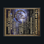 To My Daughter Wolf Birthday Gift, Funny Gift Postcard<br><div class="desc">To My Daughter Wolf Birthday Gift, Funny Gift A cute gift for a special person. The pattern is the best gift to friends and family it is also a perfect holiday or birthday gift idea Dog lovers, girls, boys, kids, teens, and adults on Christmas, and New Year, Thanksgiving Day, Christmas...</div>