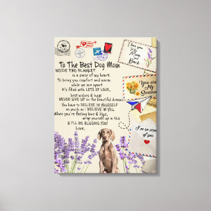 To My Dog Mum Gift, Mum Birthday Gift Idea Canvas Print