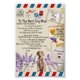 To My Dog Mum Gift, Mum Birthday Gift Idea Photo Print