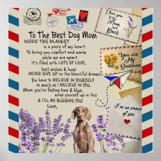 To My Dog Mum Gift, Mum Birthday Gift Idea Poster
