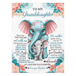 To My Elephant Daughter Gift, Daughter Birthday Tablecloth