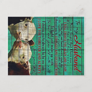 To My Family Decoration To My Husband Design Postcard
