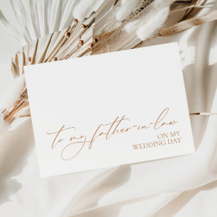 "To My Father-In-Law On My Wedding Day" Card