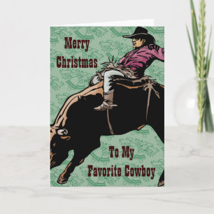 To My Favorite Cowboy Holiday Card