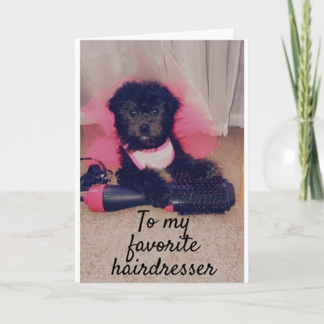 **TO MY "FAVORITE HAIRDRESS" ON YOUR BIRTHDAY CARD (Front)
