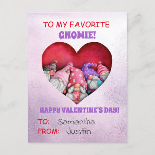 To my Favourite Gnomie Valentine's day  Postcard
