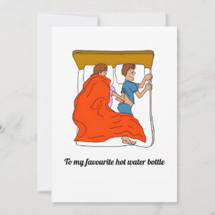 to my favourite hot water bottle holiday card