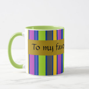 "To my favourite jelly bean" striped Coffee Mug