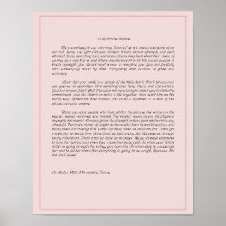 To My Fellow Sisters Poster