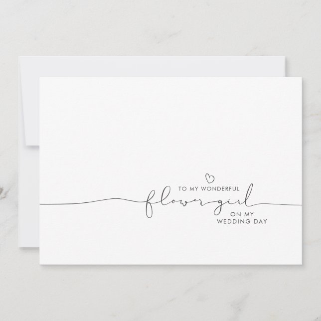 To My Flower Girl Wedding Morning Cute Message (Front)