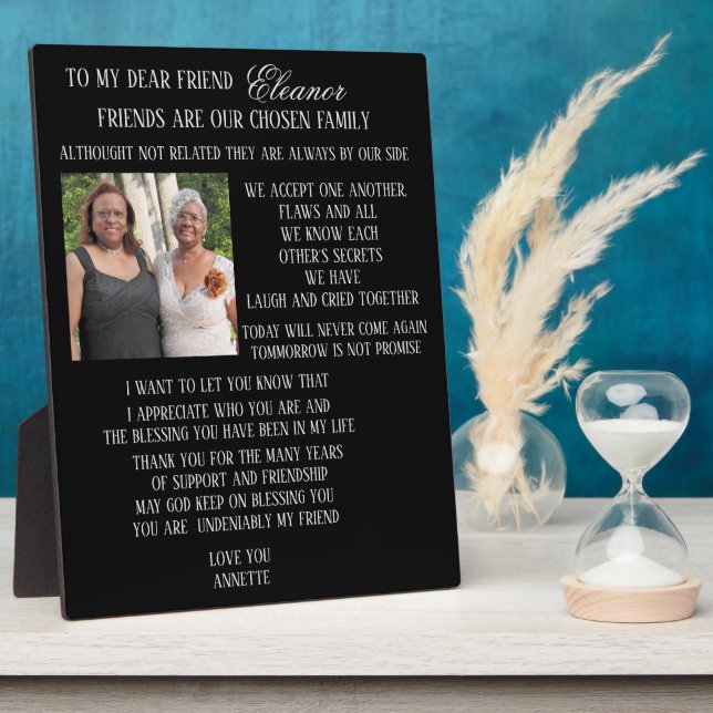 To My Friend Plaque (Side)