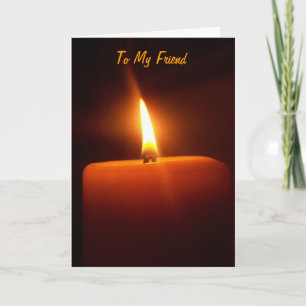 To My Friend- Pumpkin Colour Candle Single Card