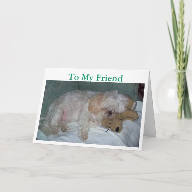To My Friend, Thanks for always being there Thank You Card (Front)