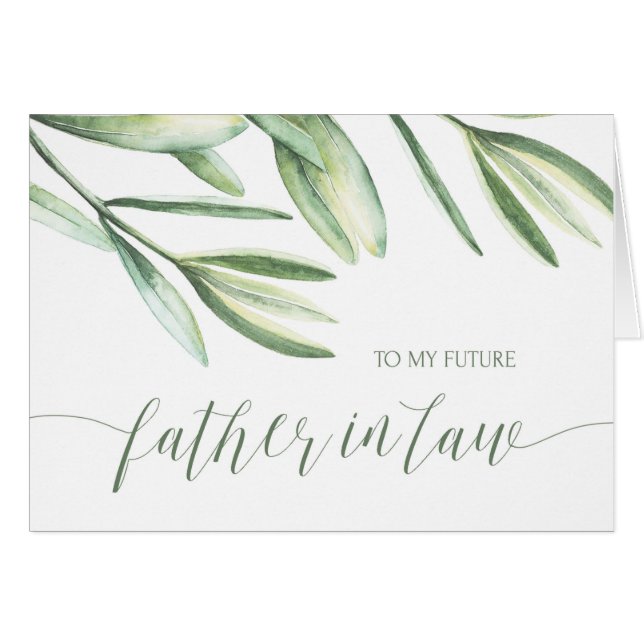 To My Future Father in Law Tropical Wedding Card (Front Horizontal)