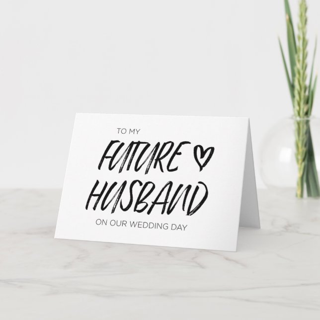 To My Future Husband Wedding Card (Front)