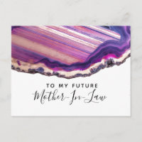 To my future Mother-in- law postcard gemstone