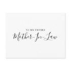 To my future Mother-in- law postcard modern