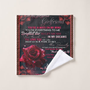 To My Girlfriend Birthday Gift, Couple Love Gift Wash Cloth