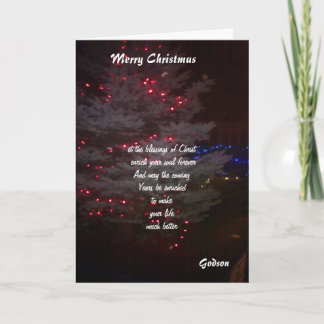 to my godson  Christmas cards