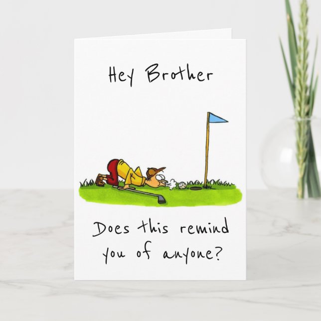 TO MY *GOLFING BROTHER* ON YOUR BIRTHDAY CARD (Front)