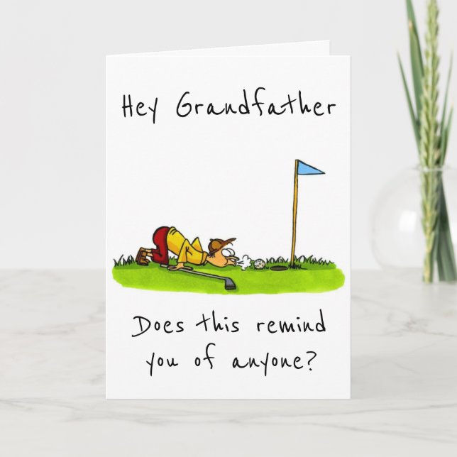 TO MY *GOLFING GRANDFATER* ON YOUR BIRTHDAY CARD (Front)