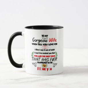 To My Gorgeous Wife Ceramic Coffee Mug for Women