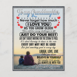 To My Granddaughter, Baby Girl Birthday Gift Idea Flyer