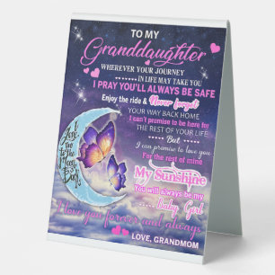 To My Granddaughter Butterflies Birthday Gift Idea
