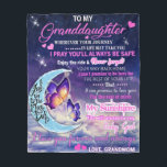 To My Granddaughter Butterflies Birthday Gift Idea Fleece Blanket<br><div class="desc">To My Granddaughter Butterflies Birthday Gift Idea</div>