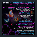 To My Granddaughter Butterflies Birthday Gift Idea Poster<br><div class="desc">To My Granddaughter Butterflies Birthday Gift Idea</div>