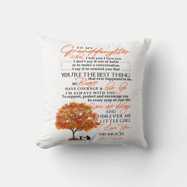 To My Granddaughter Cushion (Front)