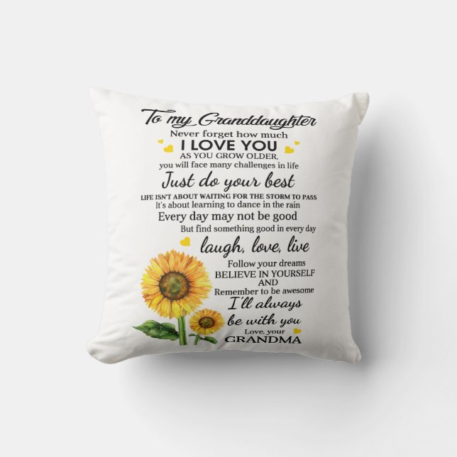 To My Granddaughter Cushion (Front)