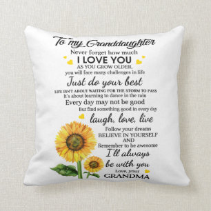 To My Granddaughter Cushion