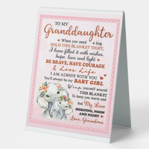 To My Granddaughter Elephant Birthday Gift Idea