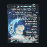 To My Granddaughter Elephant  Birthday Gift Idea Fleece Blanket<br><div class="desc">To My Granddaughter Elephant  Birthday Gift Idea</div>