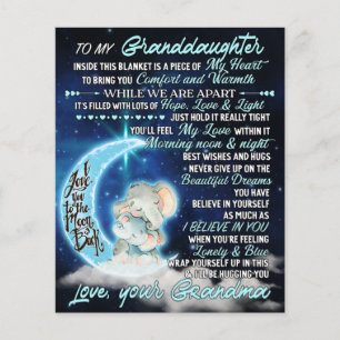To My Granddaughter Elephant Birthday Gift Idea Flyer