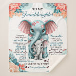 To My Granddaughter Elephant Birthday Gift Idea Sherpa Blanket<br><div class="desc">To My Granddaughter Elephant Birthday Gift Idea</div>