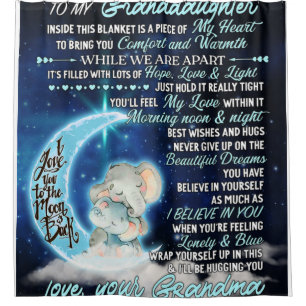 To My Granddaughter Elephant Birthday Gift Idea Shower Curtain