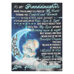 To My Granddaughter Elephant Birthday Gift Idea Tablecloth