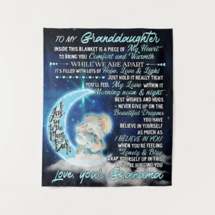 To My Granddaughter Elephant Birthday Gift Idea Tapestry