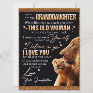 To My Granddaughter Gift From Grandma, Lion Lovers