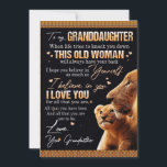 To My Granddaughter Gift From Grandma, Lion Lovers Holiday Card<br><div class="desc">To My Granddaughter Gift From Grandma,  Lion Lovers Gift
- This is wonderful gift for your family,  your friend in any occasions such as housewarming,  birthday,  new home
- It can be used for house decor,  make your house more gorgeous!</div>